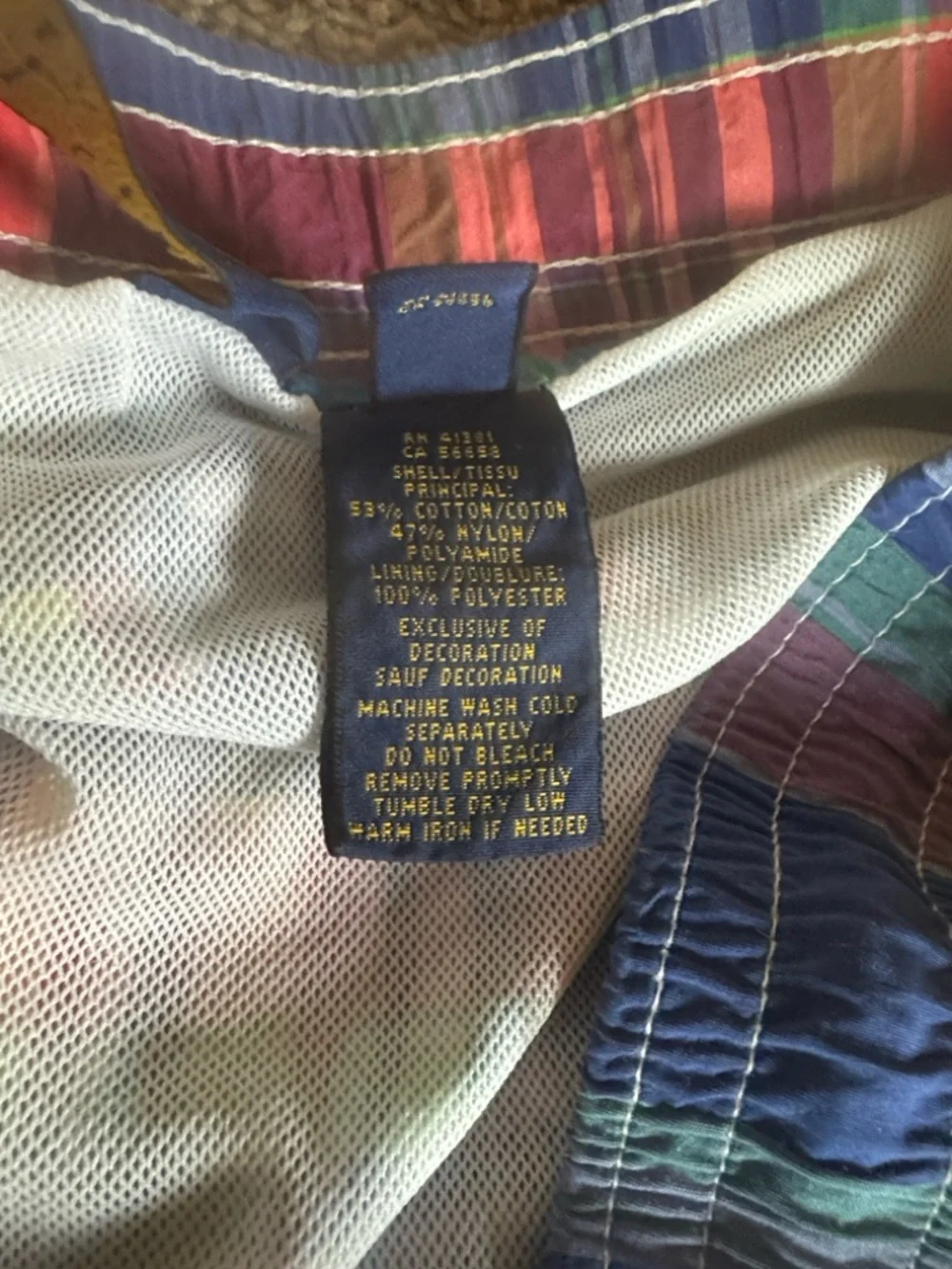 Vintage Polo Ralph Lauren multicolor plaid swim trunks Size 4XB / 4X